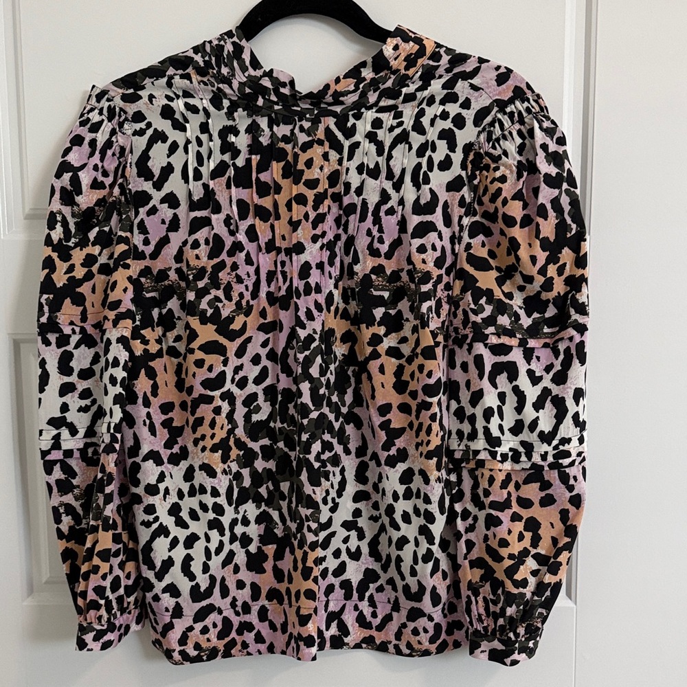 Veronica Beard Multicolor Animal Print Blouse